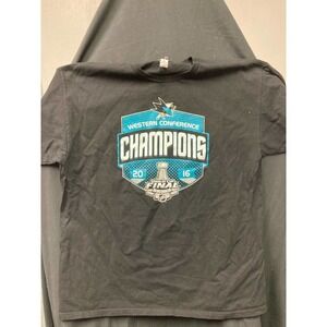 Vintage San Jose Sharks 2016 Western Conference Champions Shirt Size XL